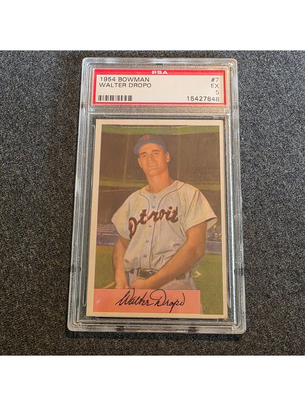 1954 Bowman - Walt Dropo #7 PSA 5 Detroit Tigers Vintage Graded Card
